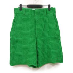 ボッテガヴェネタ ジャカードパイル地ショートパンツ 706974 S グリーン