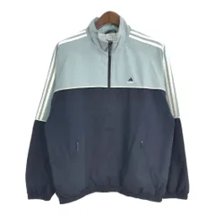 adidas アディダス ウィンドブレーカー ジャケット バイカラー グレー/ネイビー(メンズ M)中古 古着 T5640
