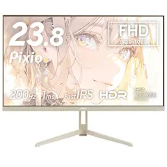 【新品 未使用 未開梱】PIXIO　ピクシオ Pixio ゲーミングモニター 23.8インチ 200Hz FHD Fast IPS 1ms(GTG) Pixio ベージュ　PX248WAVEBE-O