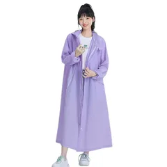 [Vulpns] ポンチョ 自転車用 レインコート バイク用 雨合羽 レインポンチョ 雨具 カッパ つば付き帽子 超防水 速乾 お洒落 かわいい コンパクト 通勤 通学 アウトドア 男女兼用 フリーサイズ Purple L