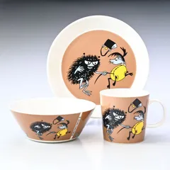 新品 アラビア マグカップ ボウル プレート 3点セット ムーミンコレクション スティンキー ブラウン 1062212 1062214 1062214 北欧