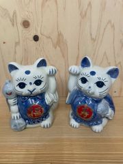 縁起物 招き猫 陶器 瀬戸焼 約27cm 置物 金運 猫 - メルカリ
