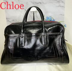 ㉑ Chloé クロエ レザーハンドバッグ ミニボストンバッグ ブラック 黒