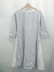 ◇ ⊂ Cloud nine クラウドナイン チェック柄 長袖 ロング デザインワンピース サイズM-L グレー系 レディース E  【1507080016543】