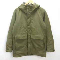 Q■ユニクロ/UNIQLO ハイブリッドダウンジャケット/311-421716■カーキ【 M 】MENS/79【中古】