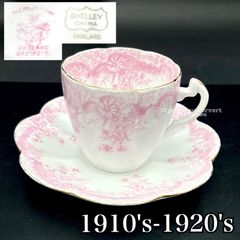 MZ615) 1910s-1920s SHELLEY CHINA カップ＆ソーサー 1客 現状品