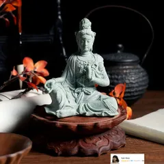 仏教美術 仏像 水月自在観音菩薩仏像 供養 禅意応接間 茶室 装飾品 工芸品置物 仏教美術 水月自在観音菩薩仏像 装飾品 工芸品 置物 禅意 応接間