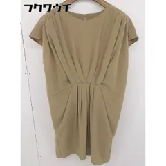 ◇ ◎ green label relaxing グリーンレーベル UNITED ARROWS 半袖 ミニ ワンピース ベージュ レディース  【中古】 【1201140003145】