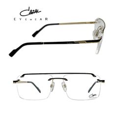 【CAZAL】カザール メガネフレーム　MOD.7100　COL001　マットブラック・ゴールド　TITANIUM製　国内正規品
