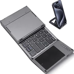 Ewin ワイヤレス キーボード bluetooth 折り畳み 日本語配列 タッチパッド搭載 充電式 三台同時切替 iOS/Android/Mac/