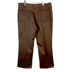 70s80sUSA製ウェアガードWear-Guardワークパンツツイル生地リアルワークウェア茶色ブラウンセンタープレスy2kグランパコアストリートアメカジスケーターファッション42TALONタロンジップvintageヴィンテージ50820