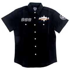 【中古】ポロシャツ・ワークシャツ ロゴ&ナンシー H.Q.Series ワークシャツ ブラック Sサイズ 「チェイスH.Q.×GAMES GLORIOUS」