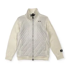 Oakley オークリー 裏地付き ニット切替 ハイネック ダブルジップ ジャケット サイズ XL /メンズ/ゴルフ/スポーツ/ホワイト