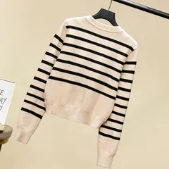 ニットラウンドネック カーディガン トップス 2colors S-XL 2245