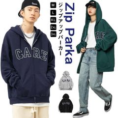 ビックシルエット ジップパーカー ジップパーカ ワッペン 英文字 ジップアップパーカ ジップアップパーカー 秋 冬 パーカー パーカ メンズ ペアルック カップル ライトアウター 長袖 ジップアップ  70LA728