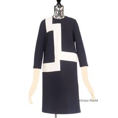 Dior 2019AW ウール＆シルク インタルシア ミディドレス T34 AB