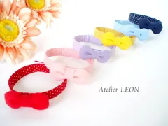 子猫ちゃん用はじめて首輪 ドットまるりぼん*ハンドメイドのネコちゃん首輪