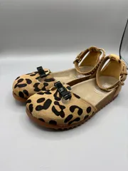 Laula レオパード×ベージュ スタッズ付きアンクルストラップシューズ 36 ラウラ 23cm