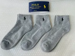 POLO 新品⭐︎25~27cm ラルフローレンソックス3足組 グレー