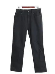 【お得なクーポン配布中!】 ポロ ラルフローレン ブラック デニム パンツ メンズ 33 32 ジーンズ ジーパン ストレート ジッパーフライ コットン 本革 レザーパッチ 黒