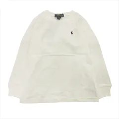 ポロ ラルフローレン POLO RALPH LAUREN ロング Tシャツ カットソー 長袖 ロゴ ポニー 刺繍 5歳 115 白 ホワイト キッズ 子供 ジュニア