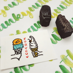 アイスクリーム&ソフトクリーム＊夏 はんこセット