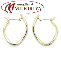 agete アガット フープ ピアス K10YG イエローゴールド レディース/294364【中古】【BJ】