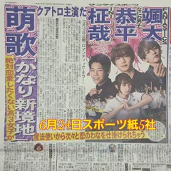 匿名配送！送料込み！  6月24日 朝刊　 スポーツ紙全5社のサムネイル