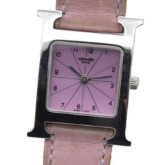 エルメス HERMES Hウォッチ HH1.210 レディース腕時計 クォーツ 革ベルト シルバー スクエアフェイス 人気 ブランド 時計 女性用 【中古】