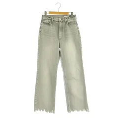 アッパーハイツ upper hights THE TAYLOR カットオフワイドデニムパンツ ジーンズ ストレート 24 グレー /MY ■OS