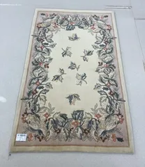 ※マリン様専用 ラグマット 絨毯  約90cm×150cm 長方形 緞通 段通 90段 中国 草木染 ウール リビング ダイニング