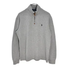 Polo by Ralph Lauren ポロ ラルフローレン ハーフジップ コットンセーター グレー(メンズ S)中古 古着 V4825