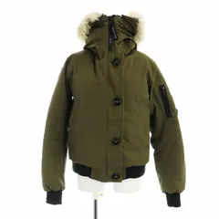 カナダグース CANADA GOOSE ラブラドール ボンバー ヘリテージ Labrador Bomber Heritage ダウンジャケット 長袖 ジップアップ コヨーテファー付き ロゴ M カーキ 7967JL ■GY18 /MQのサムネイル