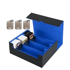 デッキケース トレカケース カードストレージボックス カードケース トレカ収納 1800+ 仕切り板 カードストッパー付き「 遊戯王 ポケカ MTG 各種 カードゲーム に対応 」 1