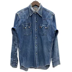 リーバイス デニムシャツ　ショートホーン　復刻　Mサイズ　アメリカ製 LEVI'S リーバイス ショートホーン デニムウエスタンシャツ