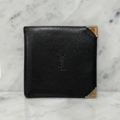 ⭐️極美品⭐️サンローラン 二つ折り財布 キャビアスキン メンズ 札入れ 黒 ロゴ サンローラン(SAINT LAURENT) 財布 メンズ二つ折り財布 | 通販