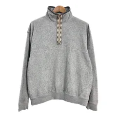 00年代 TOMMY HILFIGER トミーヒルフィガー ハーフジップ フリースジャケット グレー (メンズ L) 中古 古着 S9387