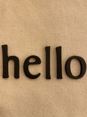 45mm LETTER BLACK 文字　アルファベット 小文字　HELLO