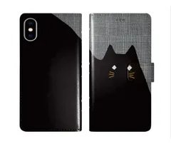 [LG K50 802LG] iPhone14 ケース スカラー スマホケース 手帳型 iPhone16 ケース iPhone 16 15 14 Pro 13 12 Mini 11 スマホカバー 全機種対応 手帳 ScoLar クロネコ チェック柄 ダイアリー