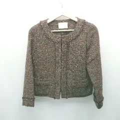 未使用IENA ノーカラーツイード　ジャケット IENA（イエナ）の「＆NAVYノーカラーツィード ジャケット