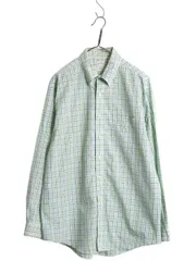 【お得なクーポン配布中!】 ブルックスブラザーズ チェック 長袖 ボタンダウン シャツ メンズ L 古着 コットン 長袖シャツ ポケット付き BD ノーアイロン マルチカラー