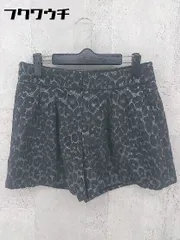 ◇ UNITED ARROWS ユナイテッドアローズ モヘヤ混 総柄 ショート パンツ サイズ38 ブラック レディース  【1002800905072】