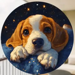 犬 ビーグル ブリキ看板 d30