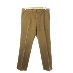バーバリー ロンドン BURBERRY LONDON パンツ チノパン ジップフライ ストレート センタープレス レザーパッチ LL 茶 ブラウン /MN15 ■GY18のサムネイル