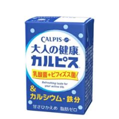 エルビー 大人の健康・カルピス 乳酸菌＋ビフィズス菌＆カルシウム・鉄分 125ml ×24本入　紙パック〔乳酸菌飲料 シニア向け 大人向け　カルシウム　ビフィズス菌〕