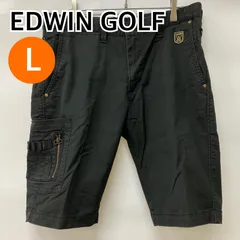 EDWIN GOLF エドウィンゴルフ ハーフパンツ カジュアルパンツ ブラック Lサイズ【CB263】