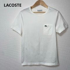 新品タグ付】ラコステ ヘンリーネック Tシャツ L 白 スリムフィット