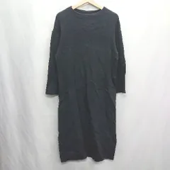◇ ⊇ SHIPS シップス カシミヤ混 カジュアル 無地 長袖 ロング丈 ワンピース サイズ表記なし ネイビー レディース E  【1409240061694】