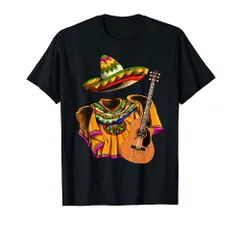 メキシコパーティー ポンチョ ソンブレロ メキシカンギター シンコ・デ・マヨ Tシャツ