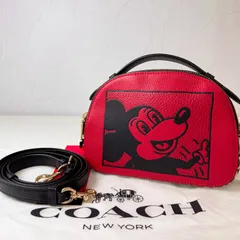 ✨NEWランク　 COACH　セレナ　２way　ショルダーバッグ　bag　Disney　ディズニー　ミッキー　キースヘリング　red　「112EL」
